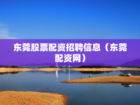 东莞股票配资招聘信息（东莞配资网）